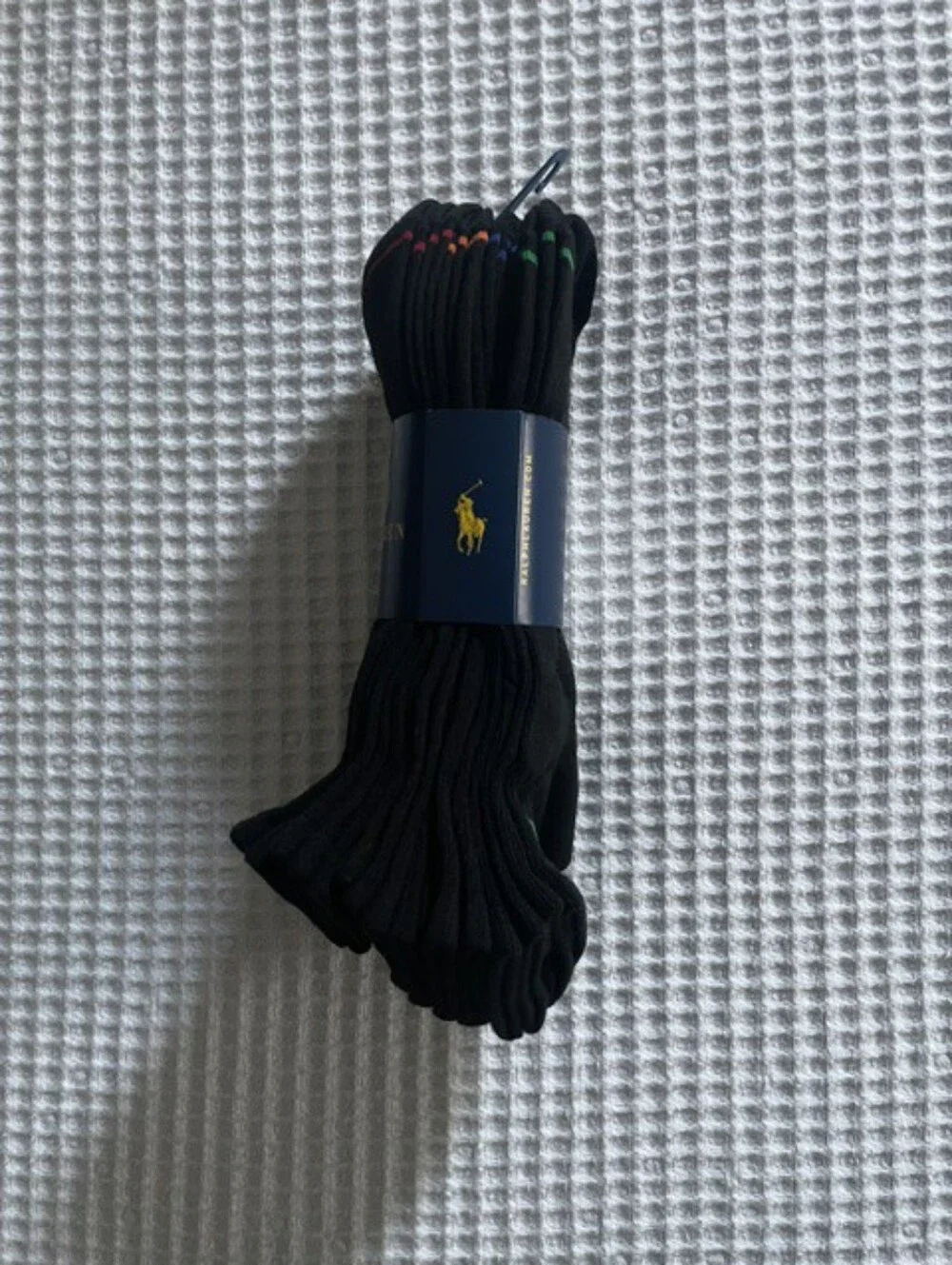 Polo Ralph Lauren Men's 8-Pack Quarter Crew Athletic Socks Black